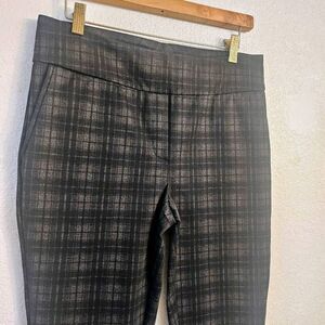 NWOT Dalia Pull-on Stretch Ponte Pant w/ built-in Tummy Control Panel: Black Pla
